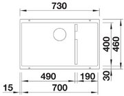 Мойка BLANCO SUBLINE 700-U Level Silgranit мягкий белый фото 3 в Новосибирске