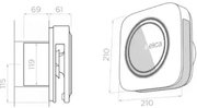 Воздухоочиститель Elica SNAP Wi-Fi TAUPE BROWN фото 2 в Новосибирске