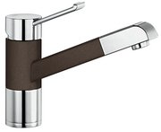 Смеситель Бланко Zenos-S chrome/Silgranit кофе фото в Новосибирске Смеситель Blanco Zenos-S chrome/Silgranit кофе фото в Новосибирске