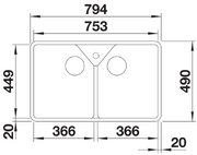 Мойка BLANCO VILLAE Double глянцевый белый фото 4 в Новосибирске Мойка BLANCO VILLAE Double глянцевый белый фото 4 в Новосибирске