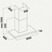 Вытяжка Falmec Lumina 120 Glass White wall (NRS) фото 2 в Новосибирске