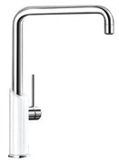 Смеситель Бланко Jil сочетание материалов хром/керамика белый фото в Новосибирске Смеситель Blanco Jil сочетание материалов хром/керамика белый фото в Новосибирске