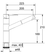 Смеситель Franke 251 оптика нержавеющей стали фото 2 в Новосибирске