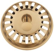 Металлическая горловина с ситечком для вставки Bone Crusher LB9143+LB9138 матовое золото фото 2 в Новосибирске