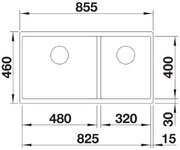 Мойка BLANCO SUBLINE 480/320-U Silgranit кофе фото 3 в Новосибирске Мойка BLANCO SUBLINE 480/320-U Silgranit кофе фото 3 в Новосибирске