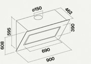 Вытяжка Falmec Quasar (A+) 90 White Glass фото 3 в Новосибирске