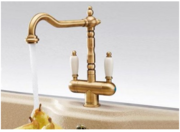 Смеситель Franke Old England медь (с двумя ручками) фото 2 в Новосибирске