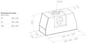 Встраиваемая вытяжка Pando PRO/85 INOX V.1050 SEC PLUS фото 2 в Новосибирске