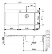 Мойка Франке MTG 611 серый (чаша справа) фото 2 в Новосибирске Мойка Franke MTG 611 серый (чаша справа) фото 2 в Новосибирске