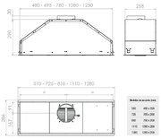 Встраиваемая вытяжка Pando GTI/810 INOX V.1050 ECO SEC PLUS фото 4 в Новосибирске