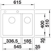 Мойка BLANCO PLEON 6 Split Silgranit черный фото 3 в Новосибирске