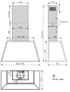 Вытяжка Falmec TIME 85 pewter фото 3 в Новосибирске