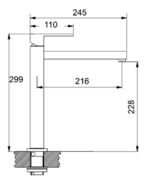Смеситель Franke Planar Torre хром фото 2 в Новосибирске