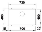 Мойка Blanco ROTAN 700-U Silgranit алюметаллик фото 3 в Новосибирске