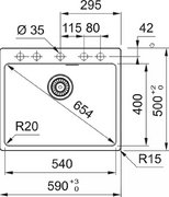 Мойка Франке MRG 610-54 FTL грифельный серый фото 4 в Новосибирске Мойка Franke MRG 610-54 FTL грифельный серый фото 4 в Новосибирске
