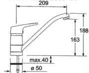 Смеситель Franke 460-1 хром фото 2 в Новосибирске