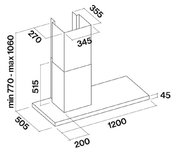 Вытяжка Falmec Lux 120 Fasteel wall фото 3 в Новосибирске