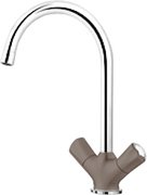 Смеситель Бланко Amona chrome/silgranit серый беж фото в Новосибирске Смеситель Blanco Amona chrome/silgranit серый беж фото в Новосибирске