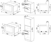 Встраиваемая микроволновая печь Smeg FMI120G фото 4 в Новосибирске